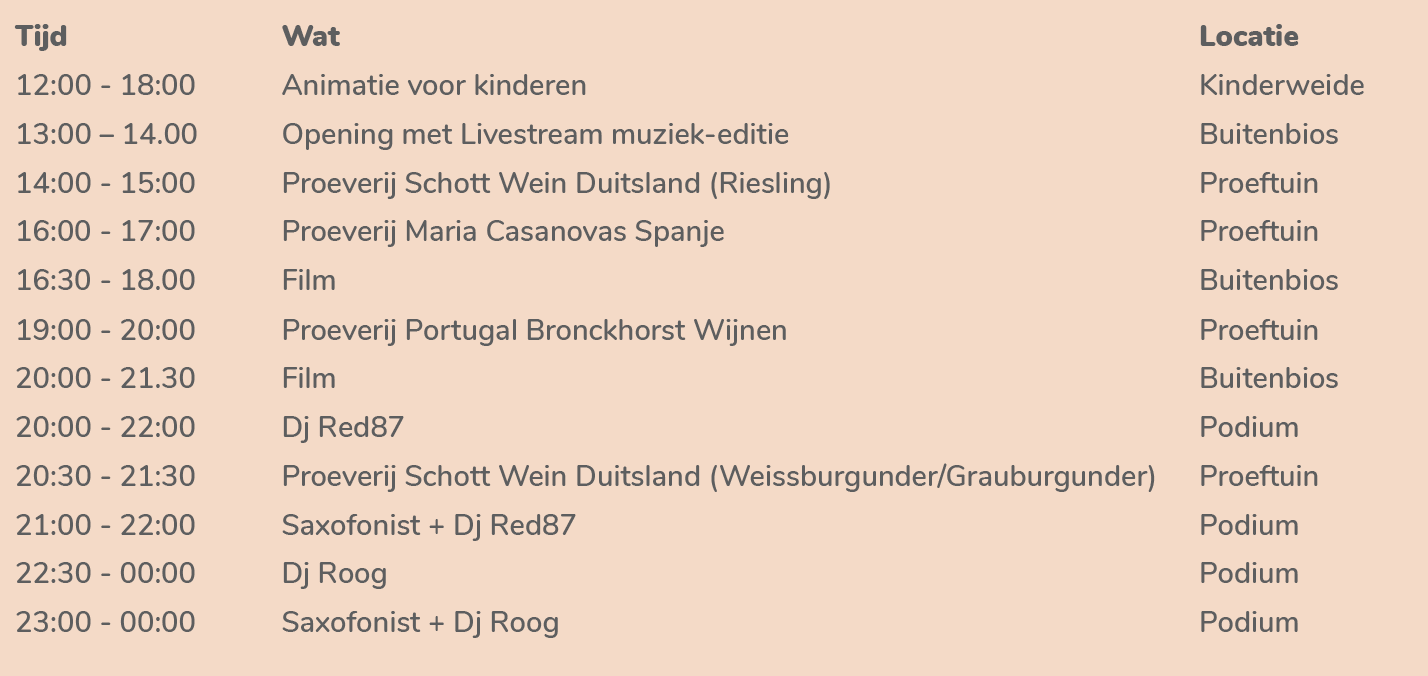 Zaterdag 27 aug